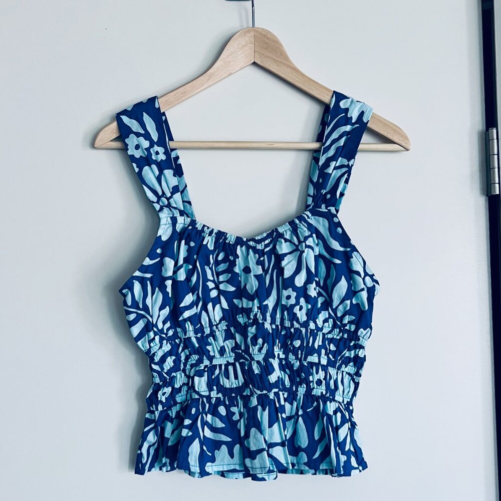 NWOT - Tamerici Sleeveless Top in Sidra Floral Print Blue by FAITHFULL THE BRAND